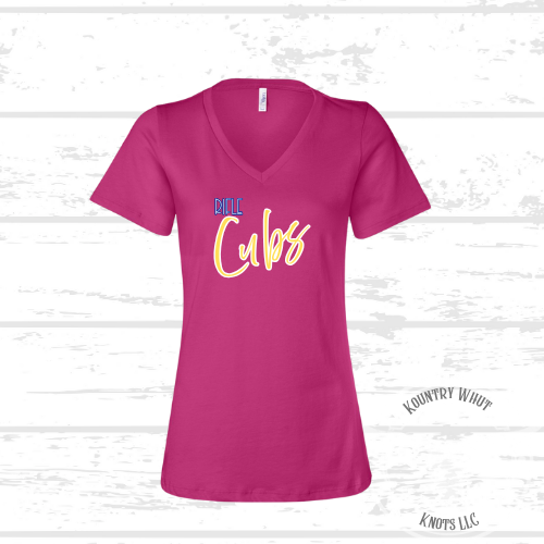 Women's V-neck Tee Rifle Cubs