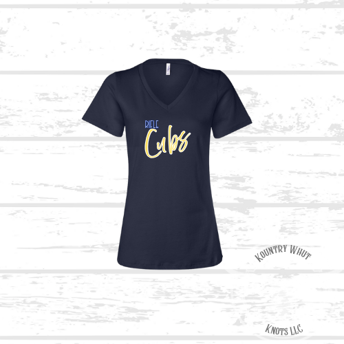 Women's V-neck Tee Rifle Cubs