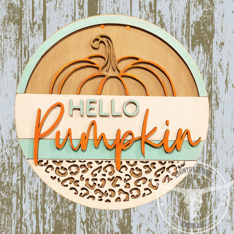 Hello Pumpkin Door hanger