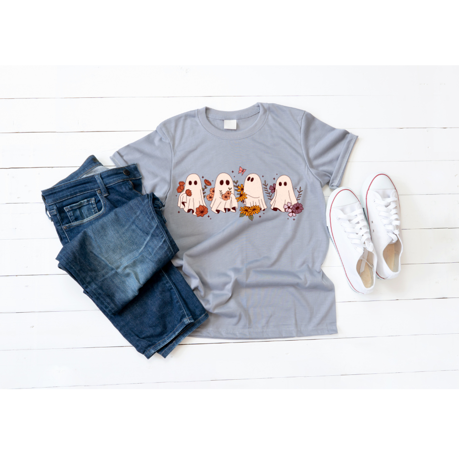 Floral Ghosts short sleeved t-shirt