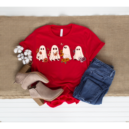Floral Ghosts short sleeved t-shirt