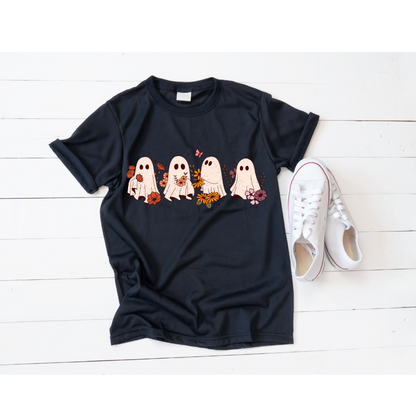 Floral Ghosts short sleeved t-shirt
