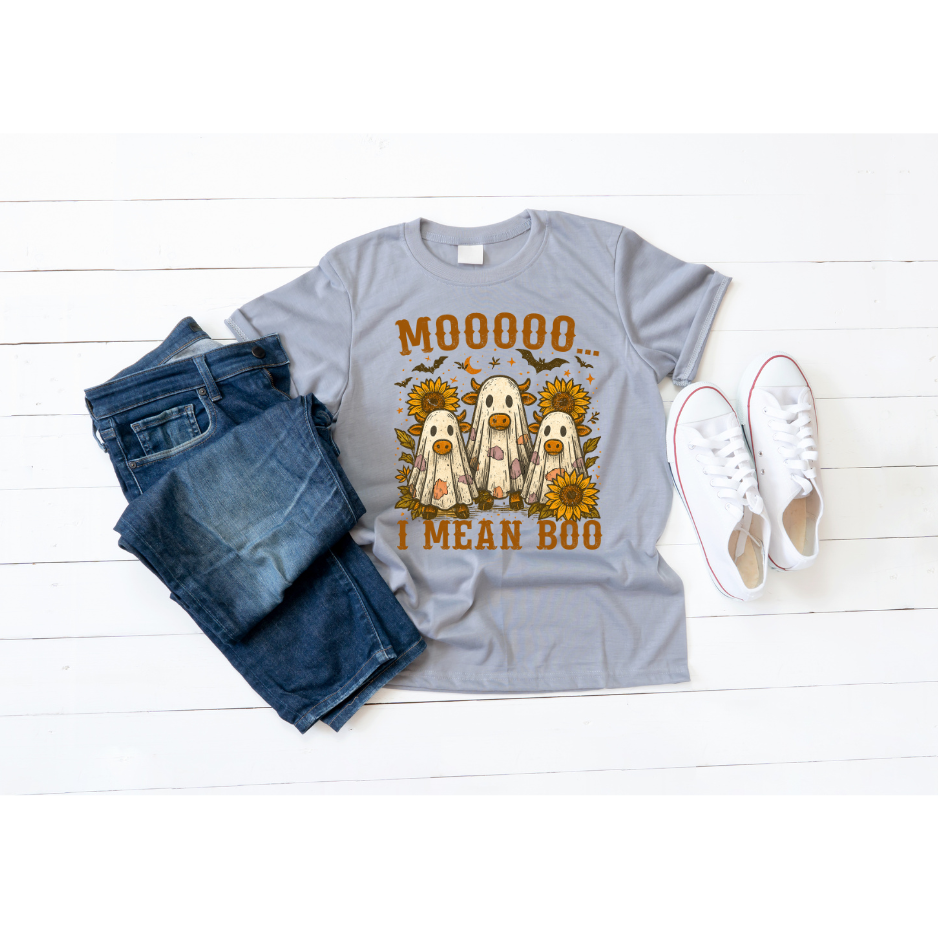 Moooo I Mean Boo short sleeved t-shirt