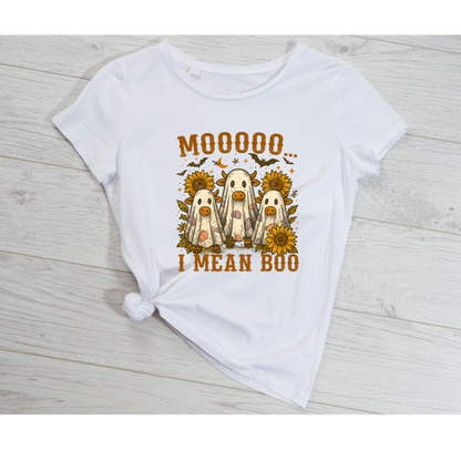 Moooo I Mean Boo short sleeved t-shirt