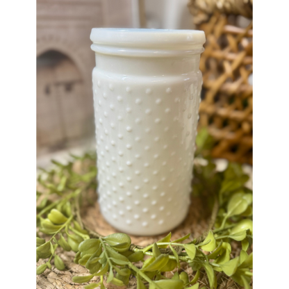 Vintage Milk Glass Hobnail Jar