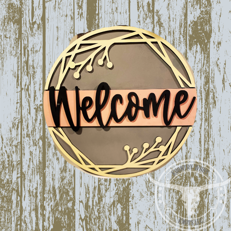 Welcome w/Ivy Door hanger