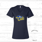 Women's V-neck Tee Rifle Cubs Logo