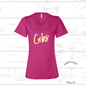 Women's V-neck Tee Rifle Cubs