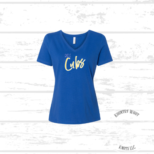 Women's V-neck Tee Rifle Cubs