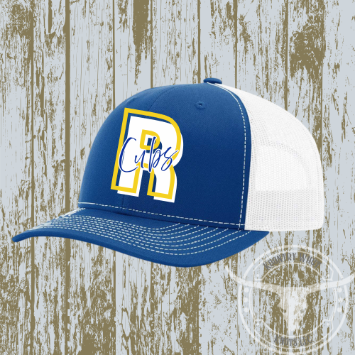 RMS Spiritwear Snap Back Hat Royal Blue/White R Cubs